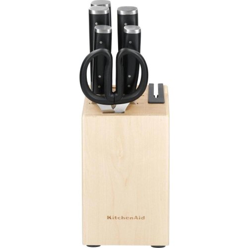 Набір ножів з підставкою KitchenAid Coreline, 5 предметів, точило (KO5PSTSNOBG)