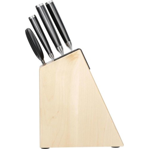 Набір ножів з підставкою KitchenAid Coreline, 5 предметів, точило (KO5PSTSNOBG)