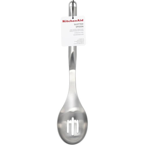 Ложка кухонна KitchenAid Premium, 33.8см, з прорізами (KMG004OHSS)
