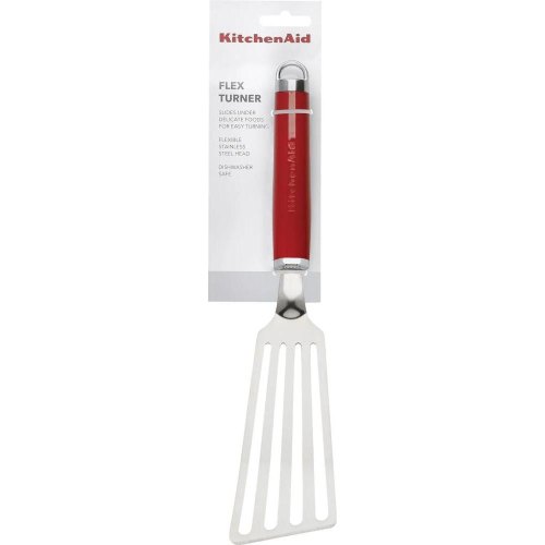Лопатка з прорізами KitchenAid Coreline, 32.8см, червона (KAG024OHERE)