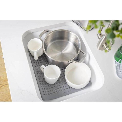 Килимок для сушки посуду KitchenAid Sinkware, 29.5х34см, сірий (KEG877OHASA)