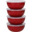 Набір мисок з кришками KitchenAid Universal, 4шт, червоний (KQG177BXERE)