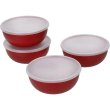 Набір мисок з кришками KitchenAid Universal, 4шт, червоний (KQG177BXERE)