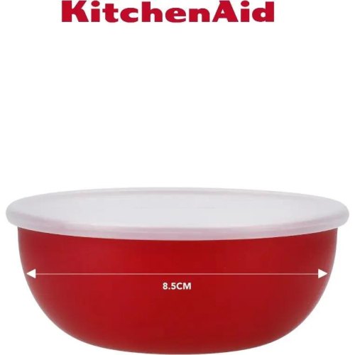 Набір мисок з кришками KitchenAid Universal, 4шт, червоний (KQG177BXERE)