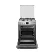 Плита комбінована Hansa, 65л, 60x60см, дисплей, конвекція, чавун, нержавіюча сталь (FCMX69235)