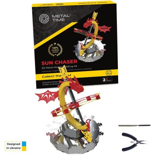 Конструктор Metal Time Sun Chaser Dragon Stand Clock (MT025)