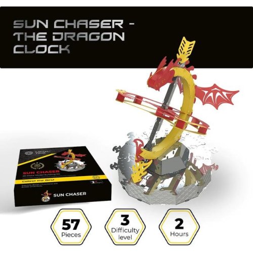 Конструктор Metal Time Sun Chaser Dragon Stand Clock (MT025)
