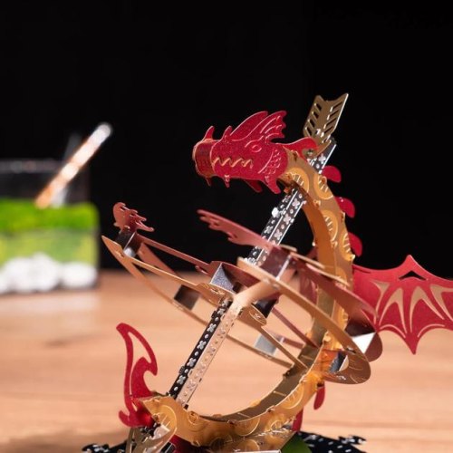 Конструктор Metal Time Sun Chaser Dragon Stand Clock (MT025)