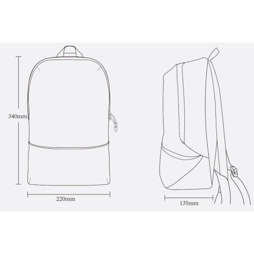 Рюкзак Xiaomi Z Bag Ultra Light Portable Mini Backpack, Red (6971941370566)