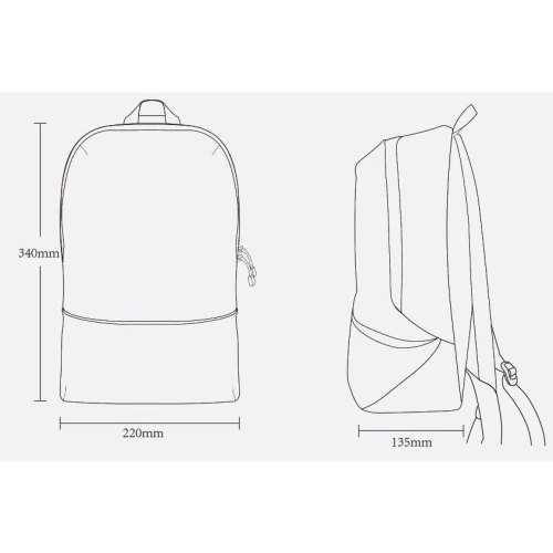 Рюкзак Xiaomi Z Bag Ultra Light Portable Mini Backpack, Green (6971941370535)