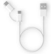 Кабель ZMi AL501, USB Type-A to USB Type-C/MicroUSB, 100см, білий