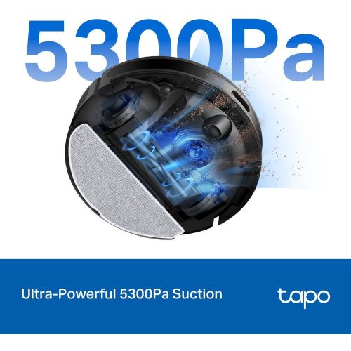 Робот-пилосос з вологим прибиранням TP-Link Tapo RV20 Max Plus, датчик LiDAR, MagSlim, станція самоочищення