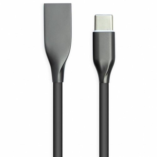Кабель PowerPlant USB Type-A - USB Type-C, 2м, силіконовий, чорний (CA911257)