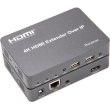 Подовжувач HDMI-сигналу PowerPlant HDES150-KVM, HDMI 4K/30hz, до 150м, через cat 5e/6 (CA912957)