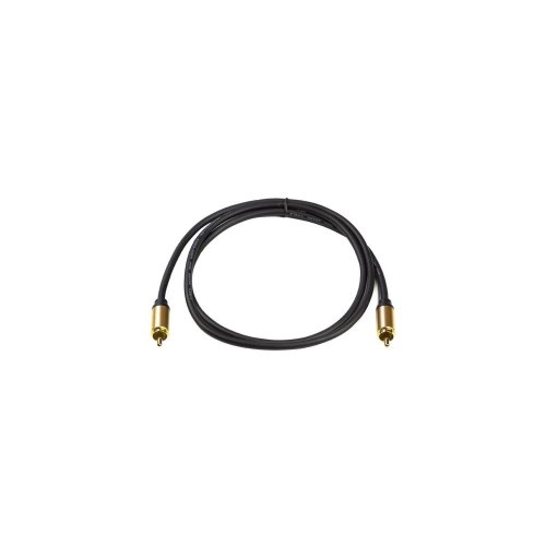 Кабель коаксіальний PowerPlant RCA 26AWG, 1м, чорний (CA911752)