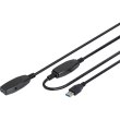 Подовжувач активний PowerPlant, USB 3.0 Type-A (M) - USB Type-A (F), 20м (CA912865)