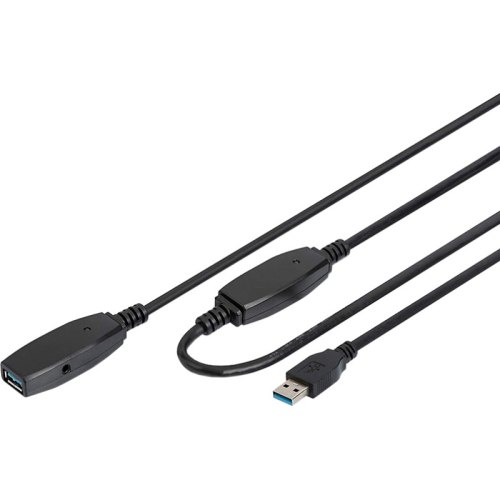 Подовжувач активний PowerPlant, USB 3.0 Type-A (M) - USB Type-A (F), 20м (CA912865)