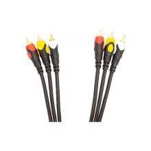 Кабель PowerPlant, 3xRCA (M) - 3xRCA (M), 1.5м (CA911714)