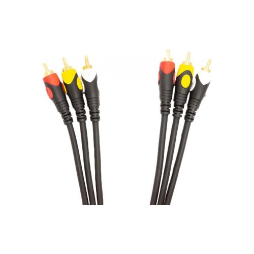Кабель PowerPlant, 3xRCA (M) - 3xRCA (M), 1.5м (CA911714)