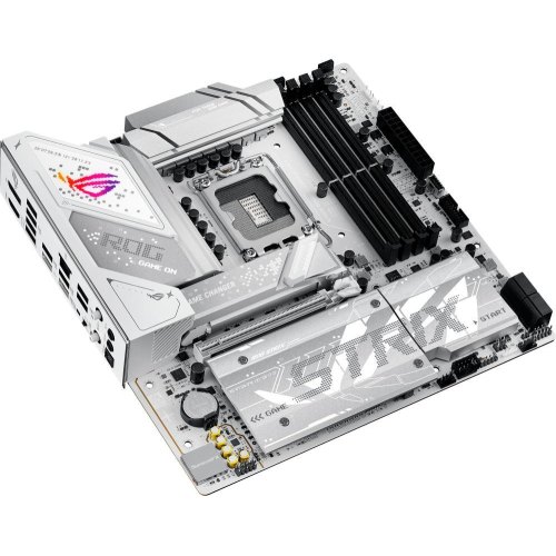 Материнcька плата ASUS ROG STRIX B860-G GAMING WIFI, s1851, B860, mATX, 4xDDR5, M.2, DP/HDMI/USB Type-C, Wi-Fi, Bluetooth, біла
