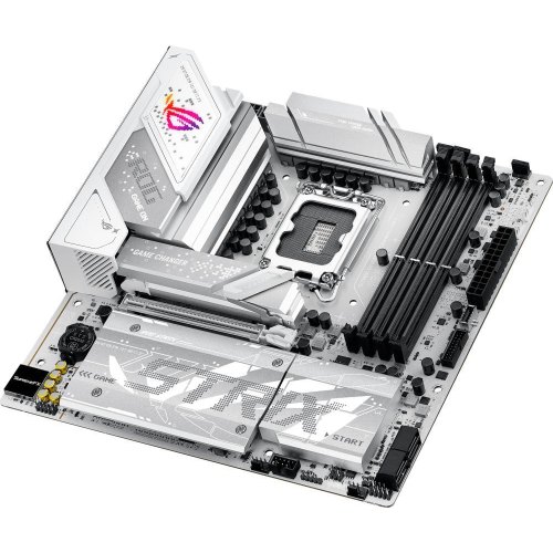 Материнcька плата ASUS ROG STRIX B860-G GAMING WIFI, s1851, B860, mATX, 4xDDR5, M.2, DP/HDMI/USB Type-C, Wi-Fi, Bluetooth, біла