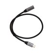 Кабель CableTime, USB 3.0 Type-C (M) - USB Type-C (F), 5Gbps, 60W, 4K/60Hz, 0.5м (CA913664)