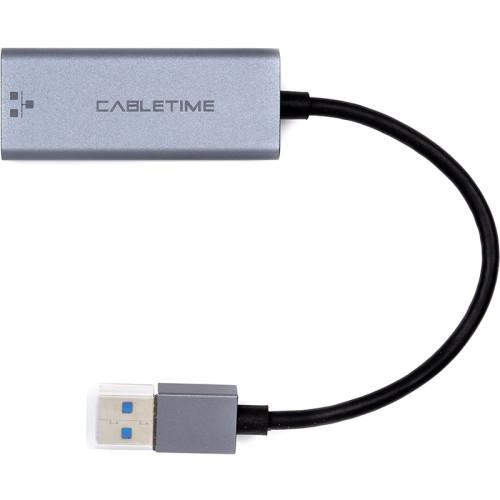 Адаптер Cabletime, USB 3.0 - RJ45, 1000Mbps, 0.15м (CA913367)