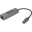 Адаптер Cabletime, USB 3.0 - 3xUSB 3.0 + RJ45, 0.15м (CA913374)