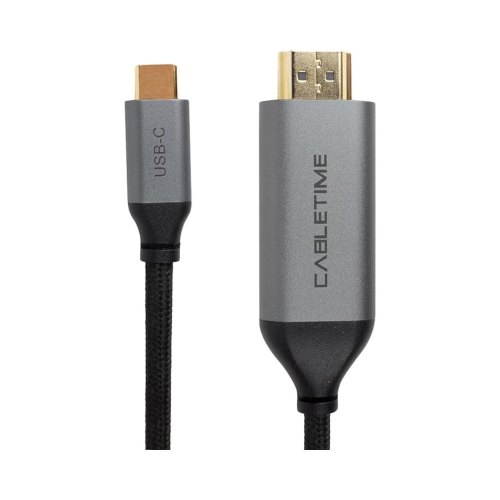 Кабель Cabletime, USB Type-C - HDMI, 4K, Ultra HD, v2.0, 1.8м (CA913350)