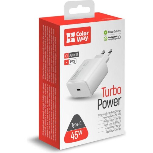 МЗП Colorway Power Delivery Port PPS USB Type-C (45W), White