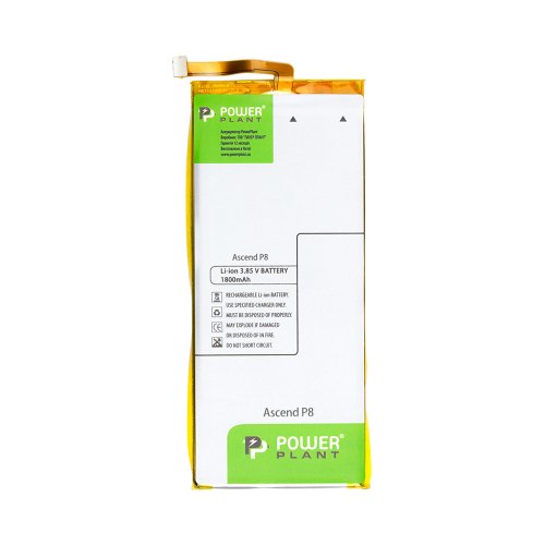 Акумулятор для телефону PowerPlant, для Huawei Ascend P8 (HB3447A9EBW), 1800mAh (DV00DV6268)