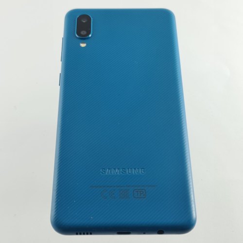Смартфон SAMSUNG Galaxy A02 (6.50,720x1600,32GB,Android,mSD (SDHC/SDXC standard) up to 512GB,mUSB,BT,HSPA,3G,4G,HSPA+,LTE) Blue, USED **