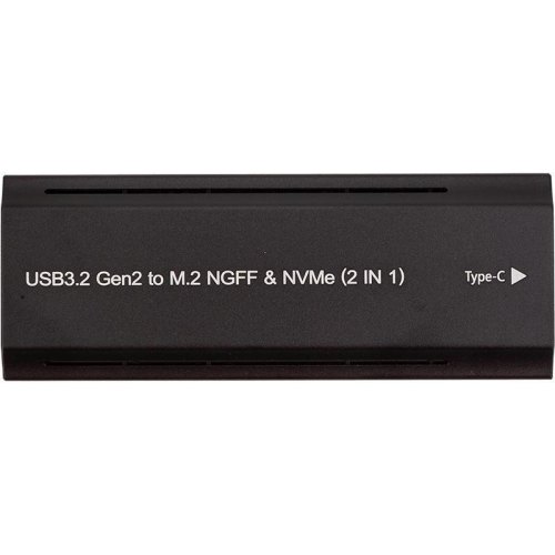 Зовнішня кишеня PowerPlant, для M.2 PCIe NGFF/NVMe SSD, USB 3.2, 20Gbps, RGB (HC380527)