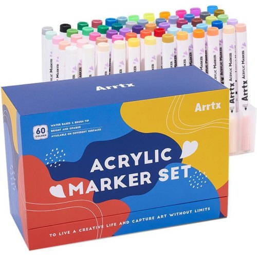Акрилові маркери Arrtx AACM-0560A, 60 кольорів (LC303922)