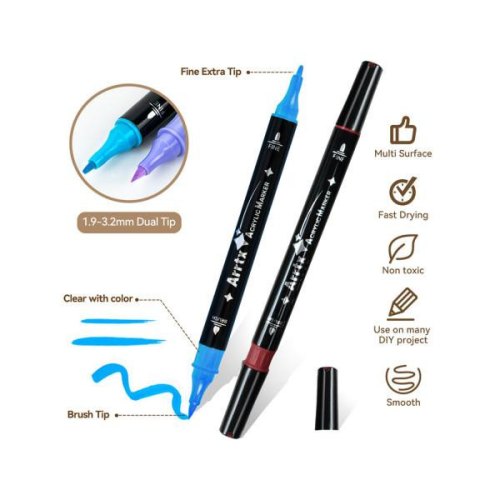 Акрилові маркери Arrtx AACM-03-32, 32 кольори (LC302802)