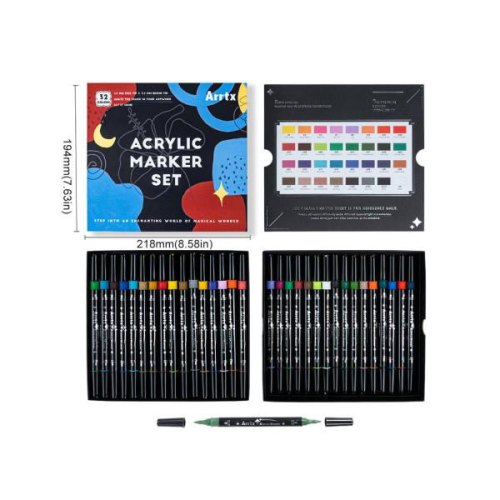 Акрилові маркери Arrtx AACM-03-32, 32 кольори (LC302802)