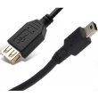 Кабель PowerPlant, USB 2.0 Type-A(F) - Mini USB, OTG, 0.1м (KD00AS1234)