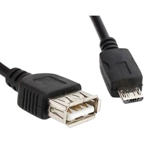 Кабель PowerPlant, USB 2.0 Type-A(F) - Micro USB, OTG, 0.5м (KD00AS1233)