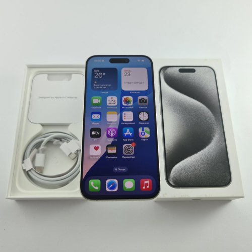 Смартфон Смартфон Apple iPhone 15 Pro 256GB White Titanium, A3102 USED **