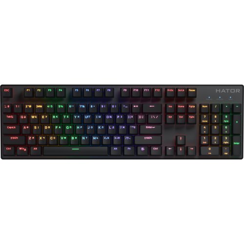 Клавіатура бездротова Hator Icefall Mecha Rainbow Wireless/USB Black (HTK204UA)