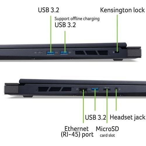 Ноутбук Acer Predator Helios Neo18 PHN18-71 18/Intel Core i7-14650HX/16GB/SSD 1TB/RTX 4060 8GB/DOS/Abyssal Black (NH.QS0EU.008)
