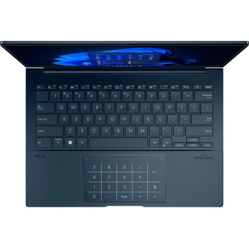 Ноутбук Asus UX3405CA-PP069X 14 OLED/Intel U9-285H/32GB/SSD 1TB/Intel Arc/W11P/Sleeve/RJ45 adapter/Ponder Blue (90NB14W1-M002B0)
