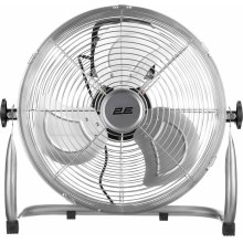 Вентилятор підлоговий 2E професійний, 35см, 65Вт, кнопки, двигун мідь 100%, срібний