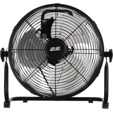 Вентилятор підлоговий 2E професійний, 30см, 60Вт, кнопки, двигун алюміній 100%, чорний