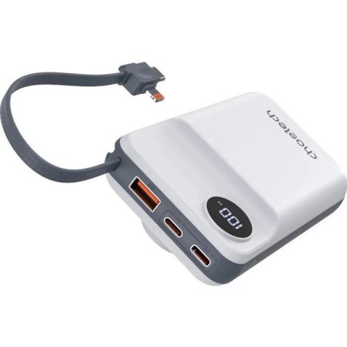 Зовнішній акумулятор Powerbank Choetech Magnetic Wireless, 20000mAh, 22.5W, USB-A, 2xUSB-C PD, QC 3.0, Apple Watch charger, White (B696-GW)