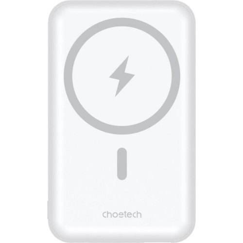 Зовнішній акумулятор Powerbank Choetech Magnetic Wireless, 10000mAh, 20W PD, QC 3.0 USB-A+USB-C, White (B663-ACWH)