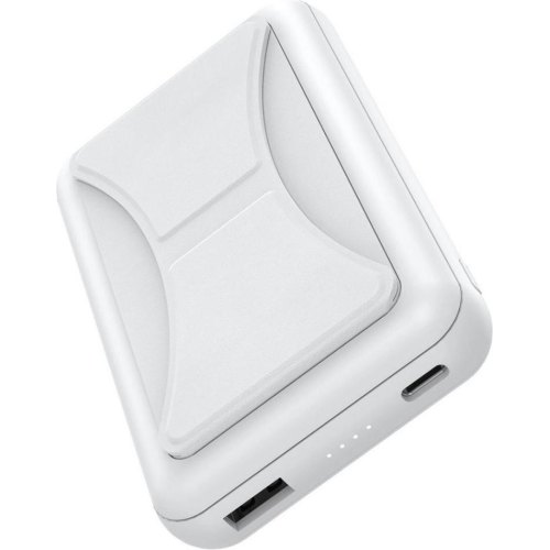 Зовнішній акумулятор Powerbank Choetech Magnetic Wireless, 10000mAh, 20W PD, QC 3.0 USB-A+USB-C, White (B663-ACWH)