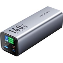 Зовнішній акумулятор Powerbank Vention, 27000mAh, 140W/5A PD, QC 3.0, 2xUSB-C, USB-A, LED Display, Gray (FHVH0)