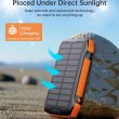 Зовнішній акумулятор Powerbank Choetech Wireless, 20000mAh, 20W PD, QC 3.0, 3xUSB-A, сонячна панель, Qi 5W, Black/Orange (B657-OR)
