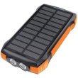 Зовнішній акумулятор Powerbank Choetech Wireless, 20000mAh, 20W PD, QC 3.0, 3xUSB-A, сонячна панель, Qi 5W, Black/Orange (B657-OR)